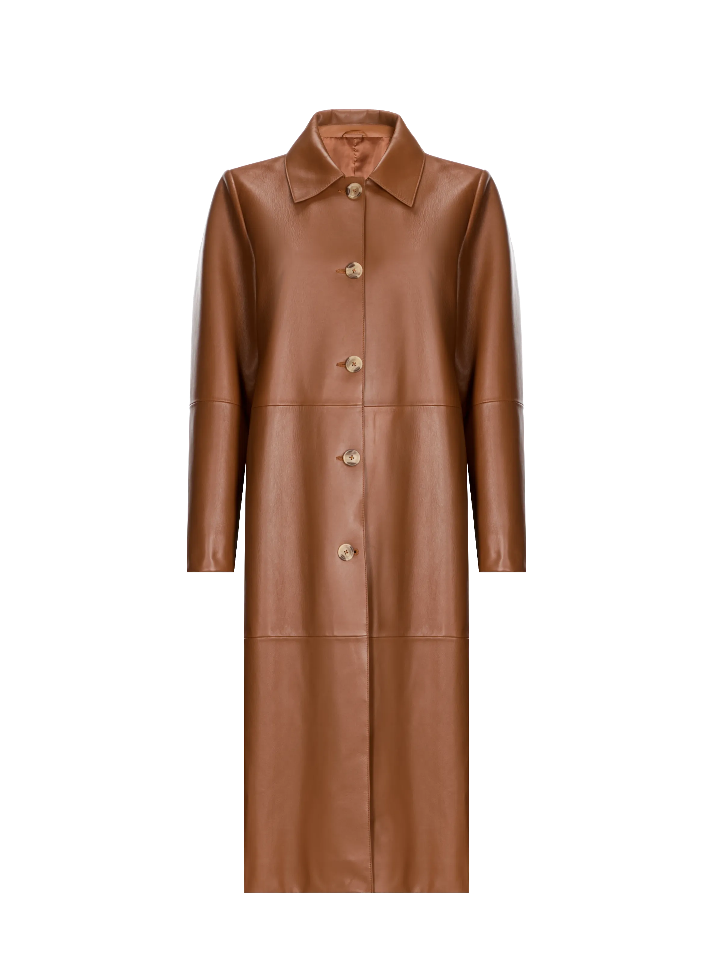 Saison 1865  Leather trench coat - Brown