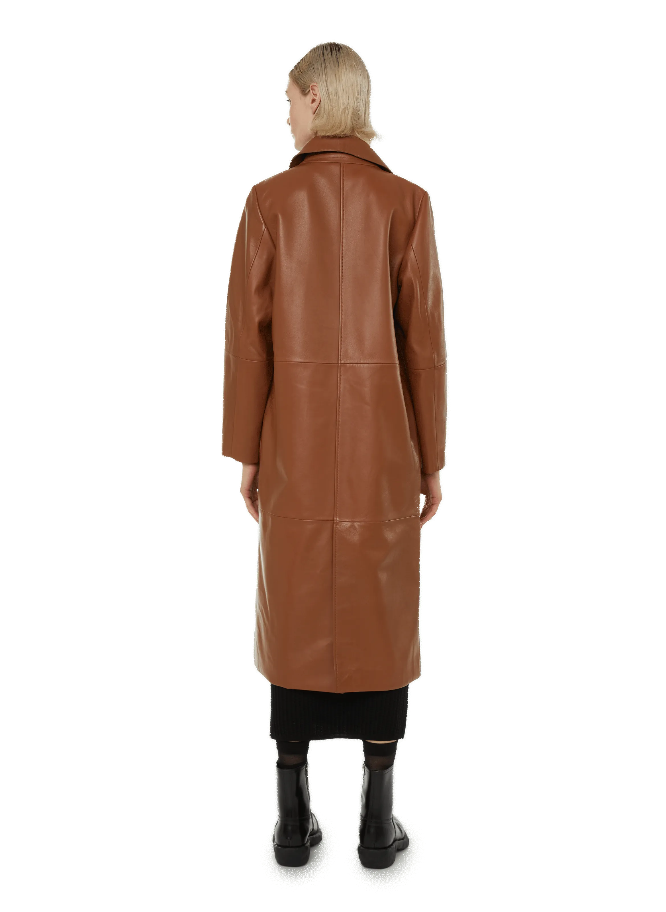 Saison 1865  Leather trench coat - Brown