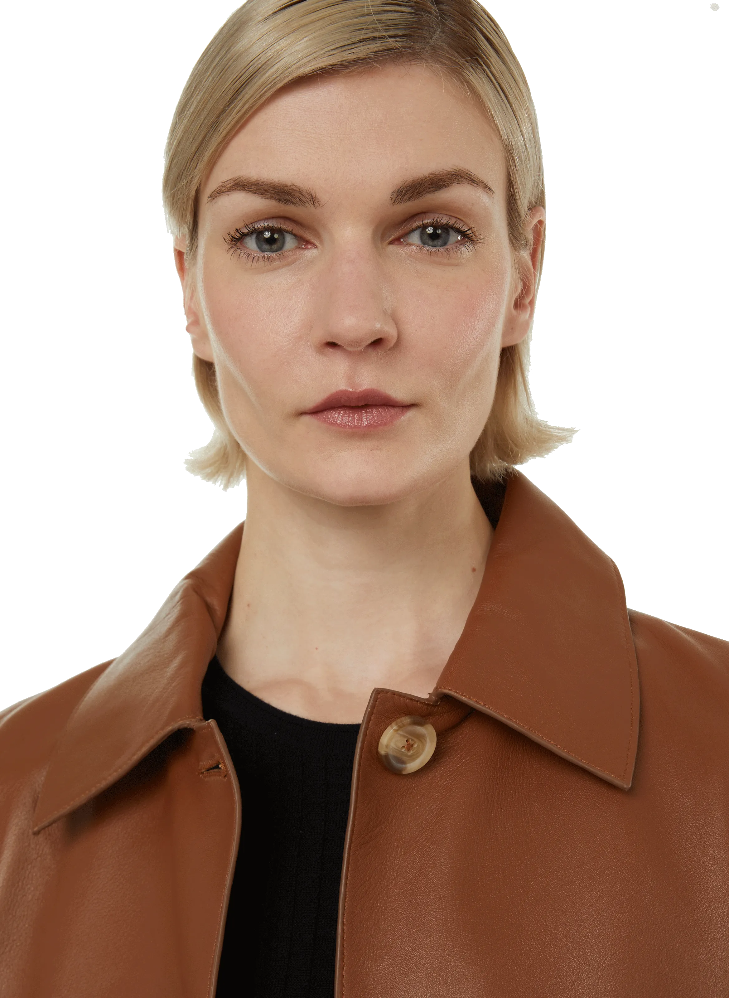 Saison 1865  Leather trench coat - Brown