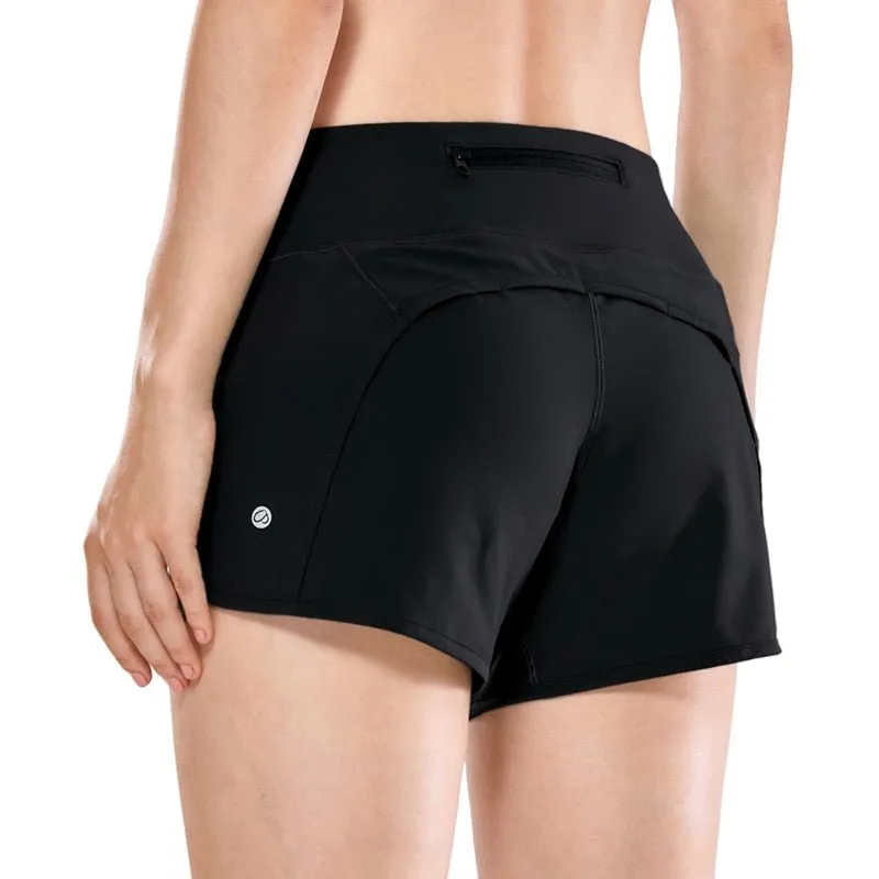 Shorts de sport pour femme avec poche à fermeture éclair CRZ Yoga - R403