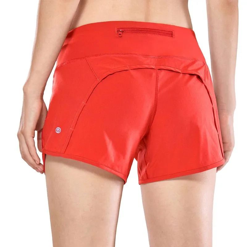 Shorts de sport pour femme avec poche à fermeture éclair CRZ Yoga - R403