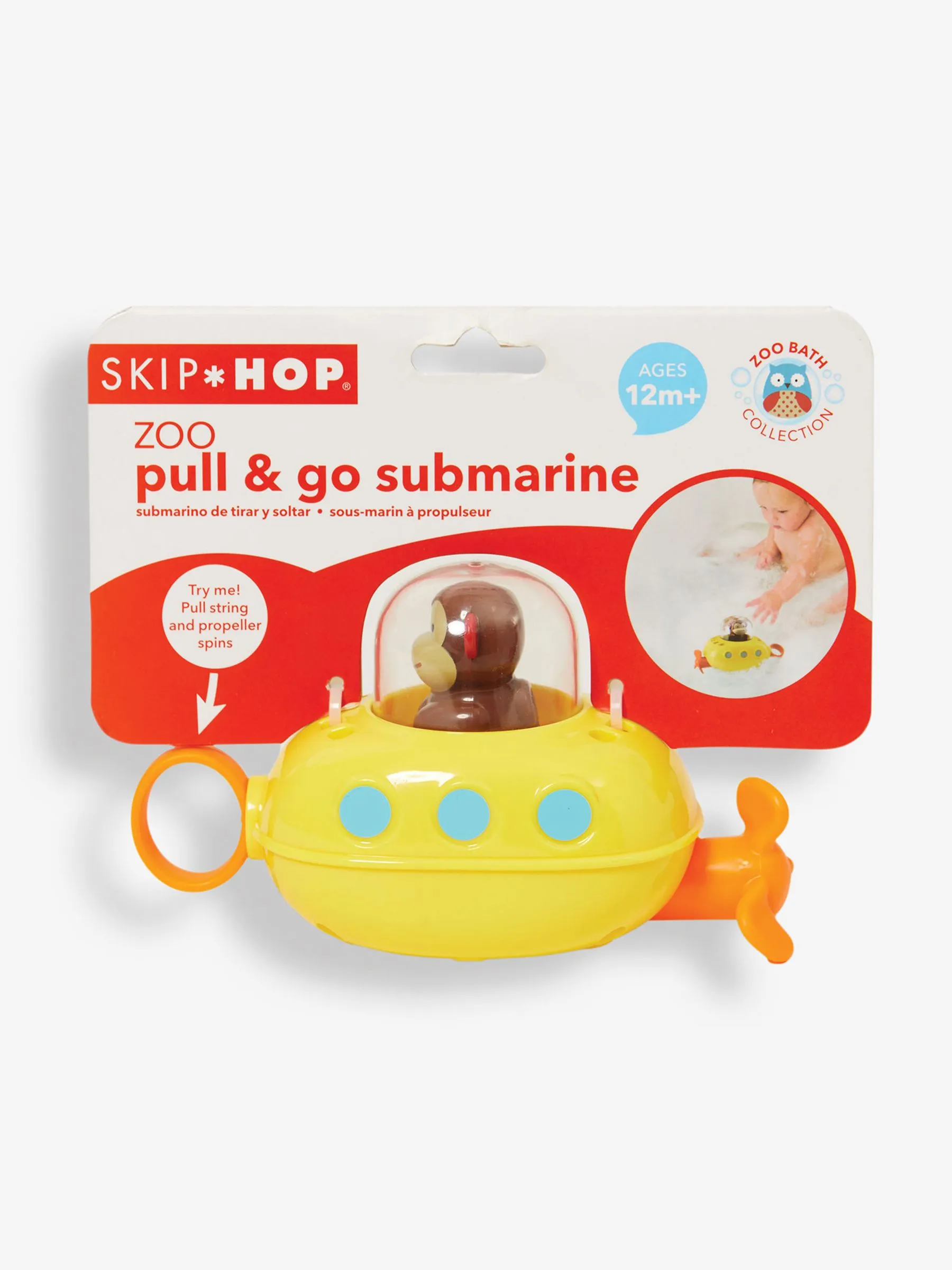 Skip Hop Zoo Pull & Go Submarine Bath Toy