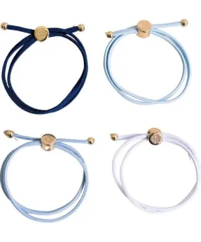 Smith & Co. Jewel Design Women's Skinny Hair Tie Set - Blue