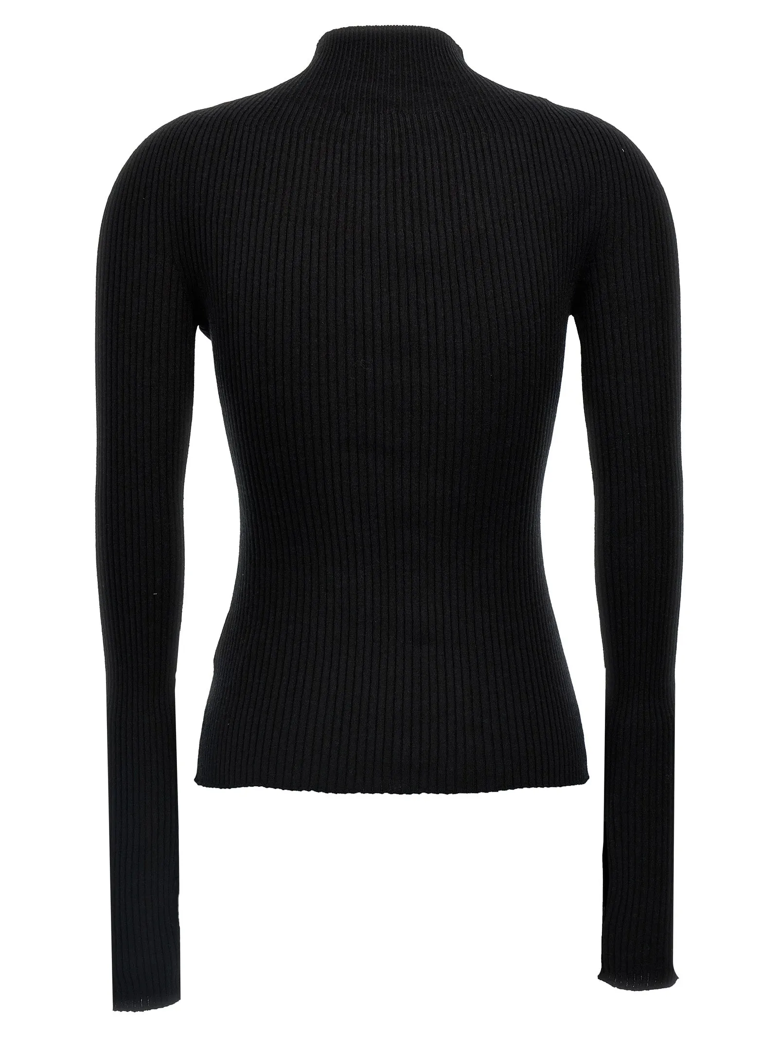 Solar Light Rib Sweater, Cardigans Black