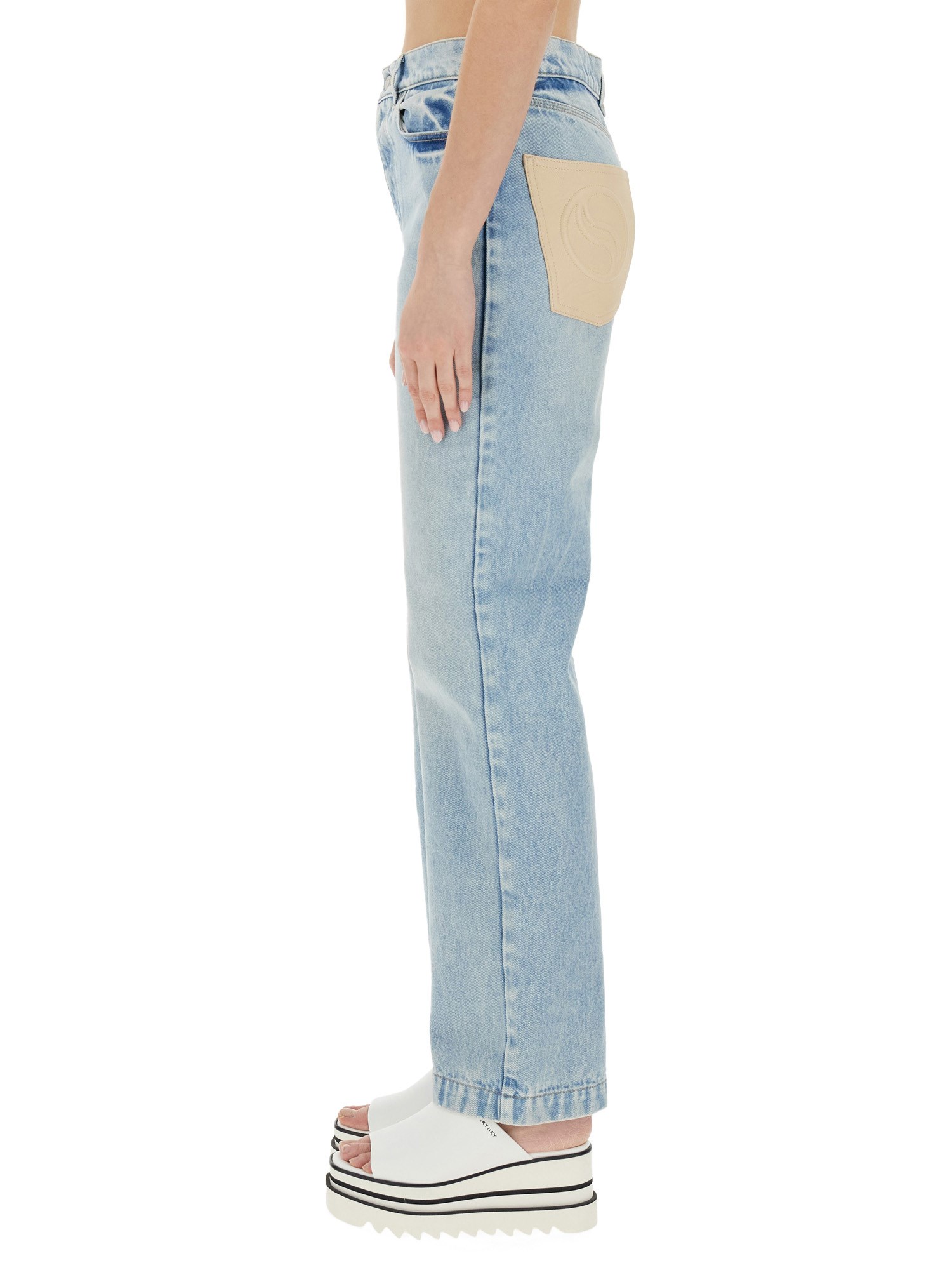 STELLA McCARTNEY    STRAIGHT LEG COTTON DENIM JEANS