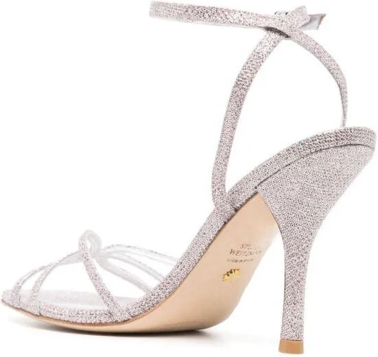 Stuart Weitzman crossover-strap buckle-fastening sandals Pink