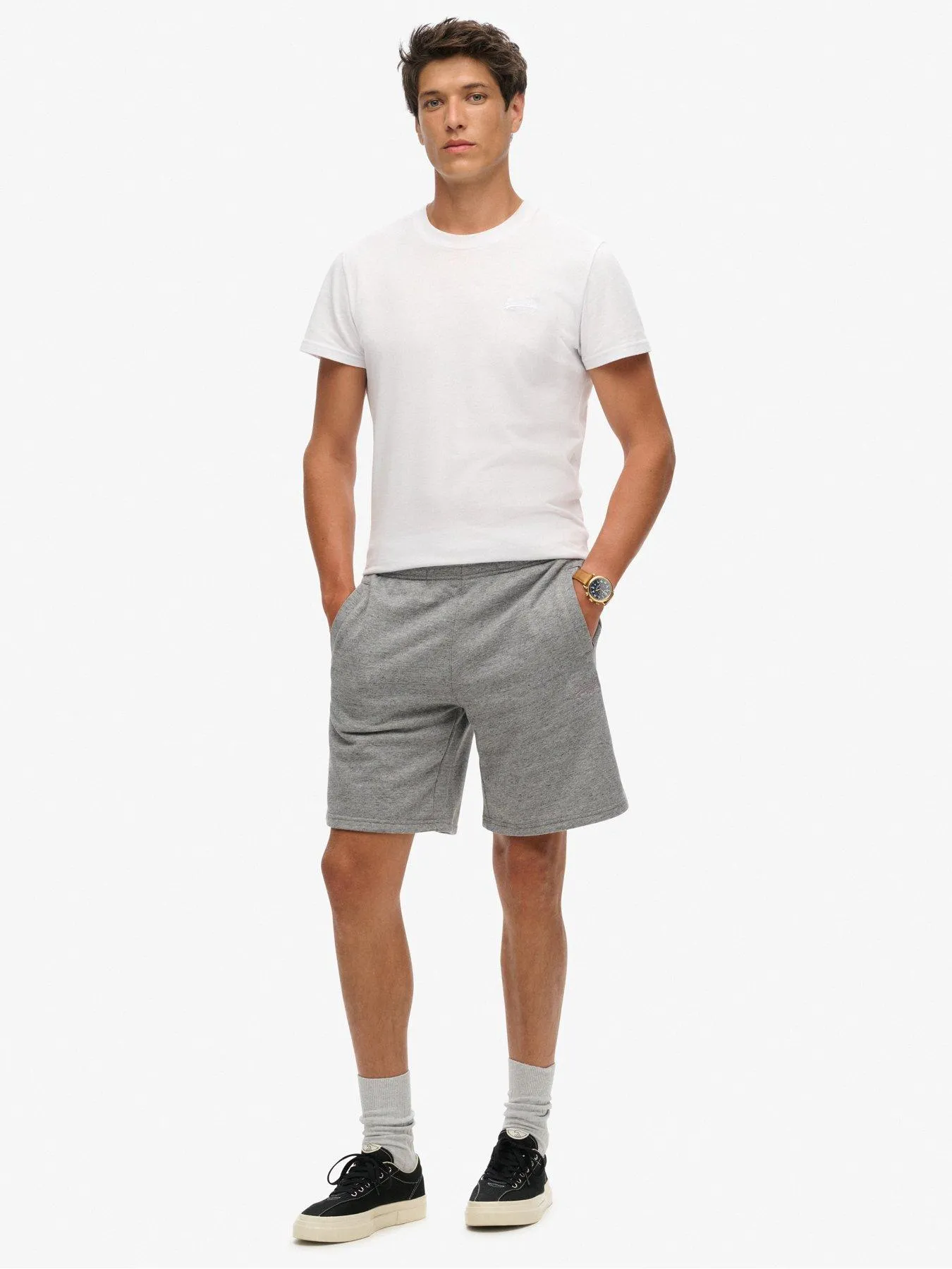 Superdry Essential Logo Jersey Shorts - Grey