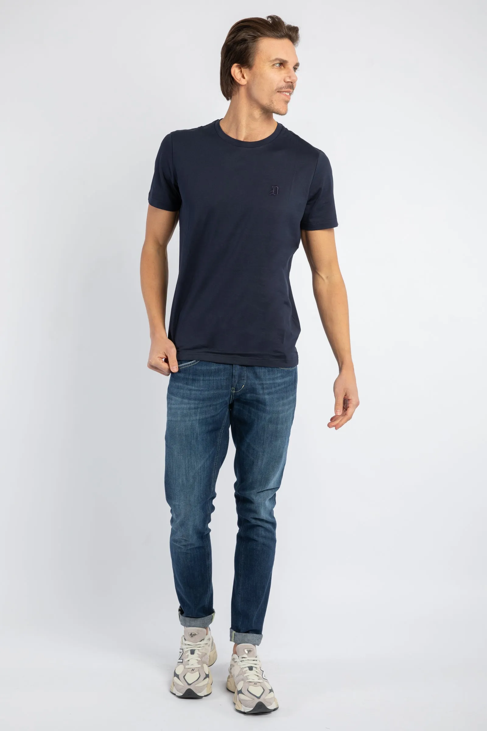 T-shirt regular in jersey con ricamo