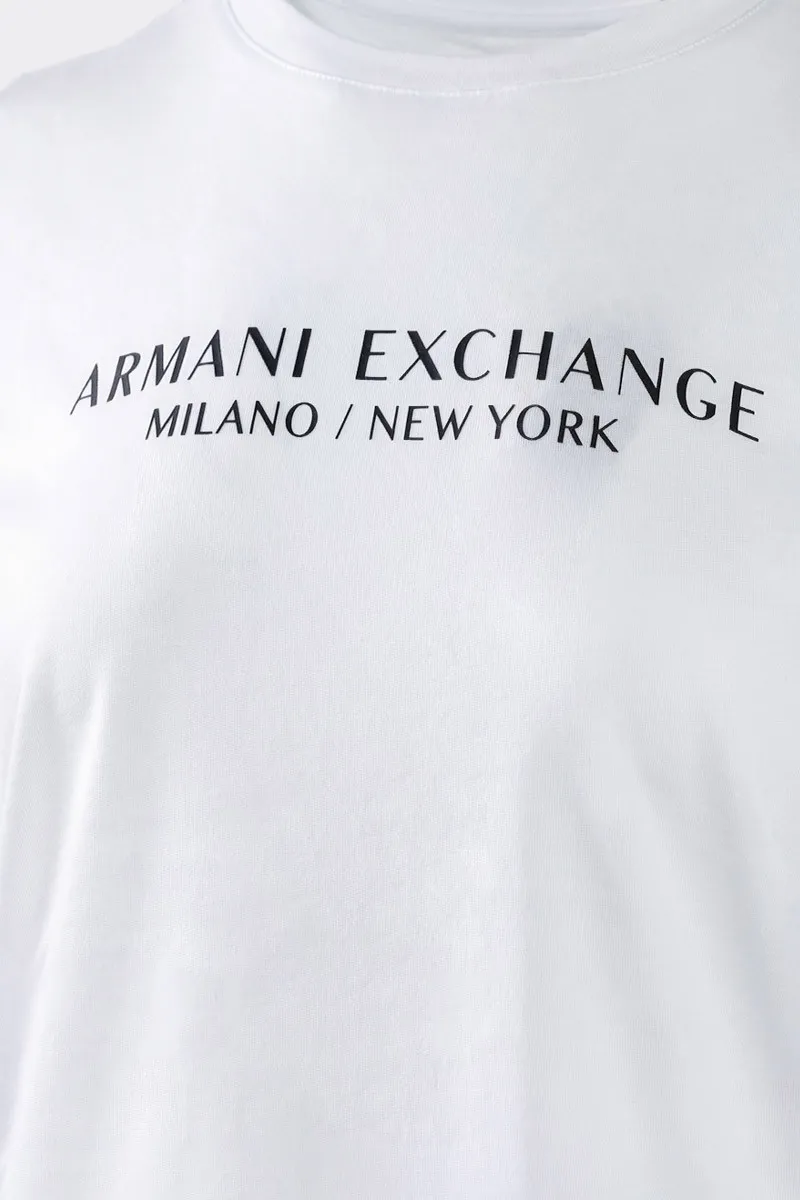 T-SHIRT SLIM FIT LOGO MILANO NEW YORK BIANCA