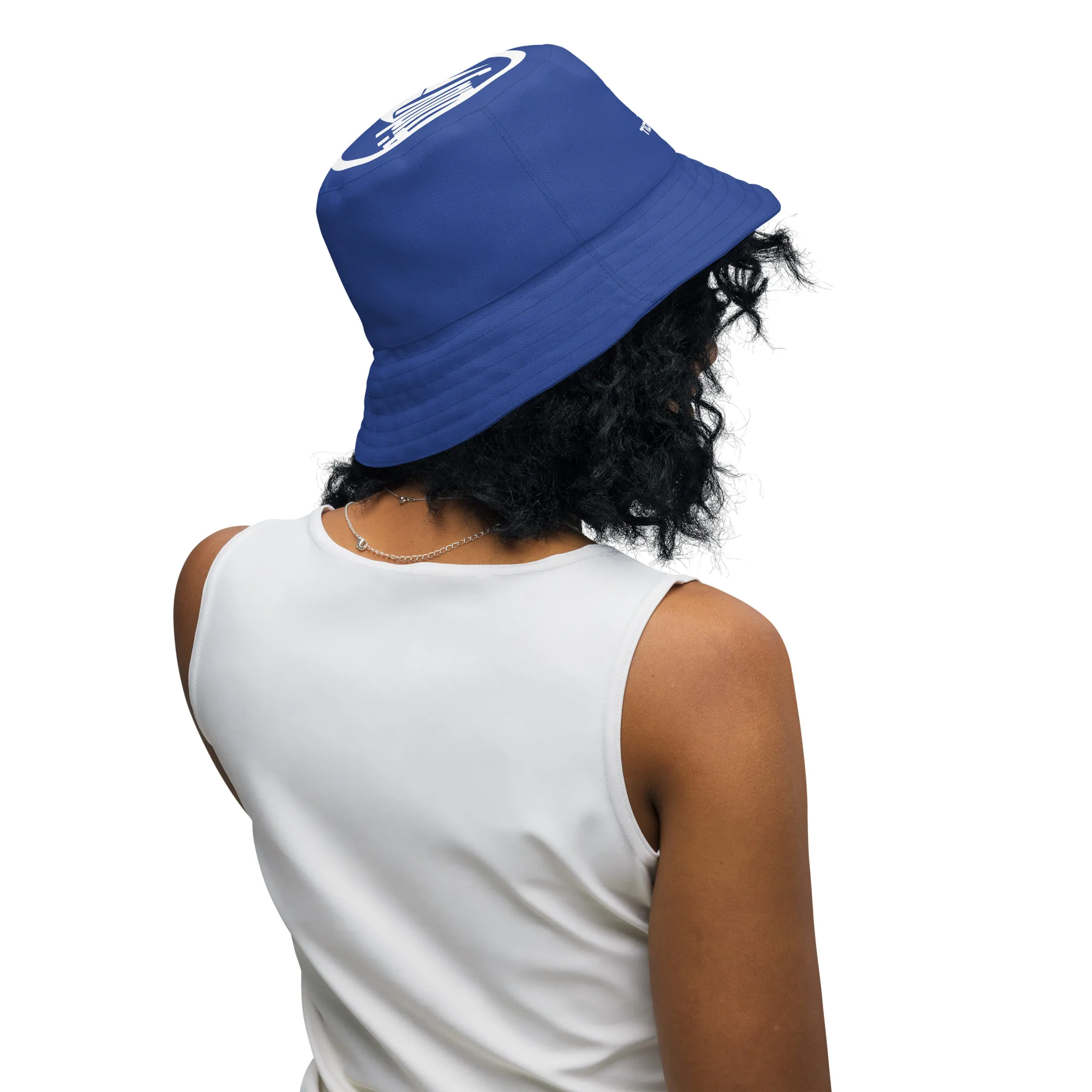 Tidy Blue & White Reversible Bucket Hat