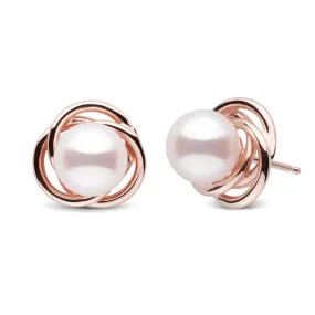 Trilogy Collection White Akoya Pearl Earrings