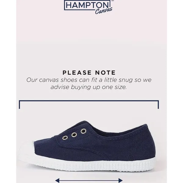 Trotters London Hampton Canvas Plum Sneaker, Navy