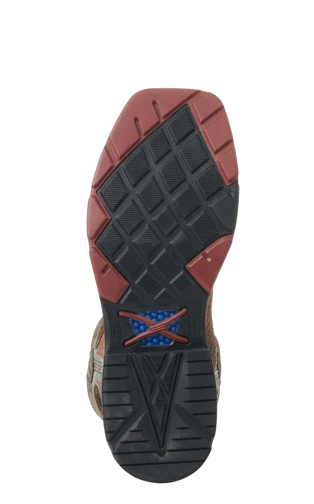 Twisted X Men's Brown Caiman Print Foot and Grey CellStretch Wide Square Composite Toe Work Boots