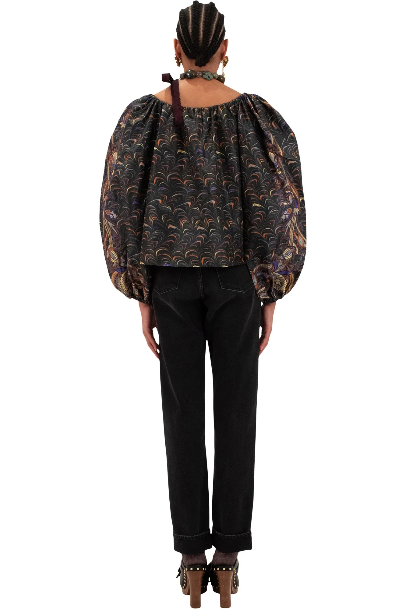 Ulla Johnson Lavinia Blouse in Obsidian