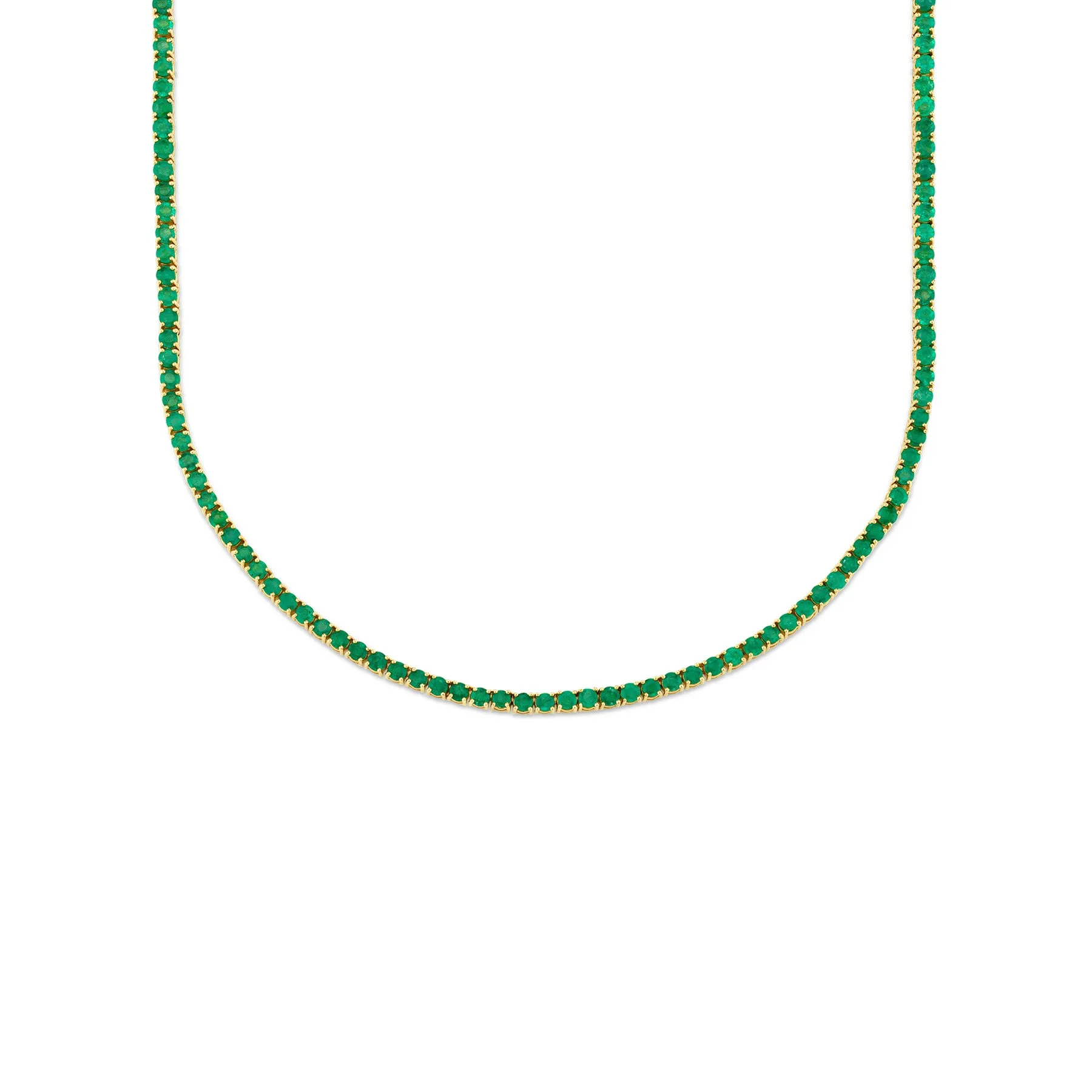 Ultimate Tennis Necklace - Emerald / 14k Yellow Gold