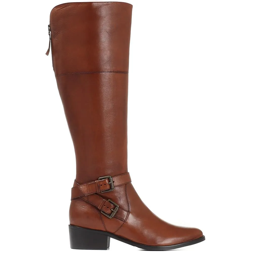 Wide Fit Leather Knee Boots - CARM28509 / 313 436