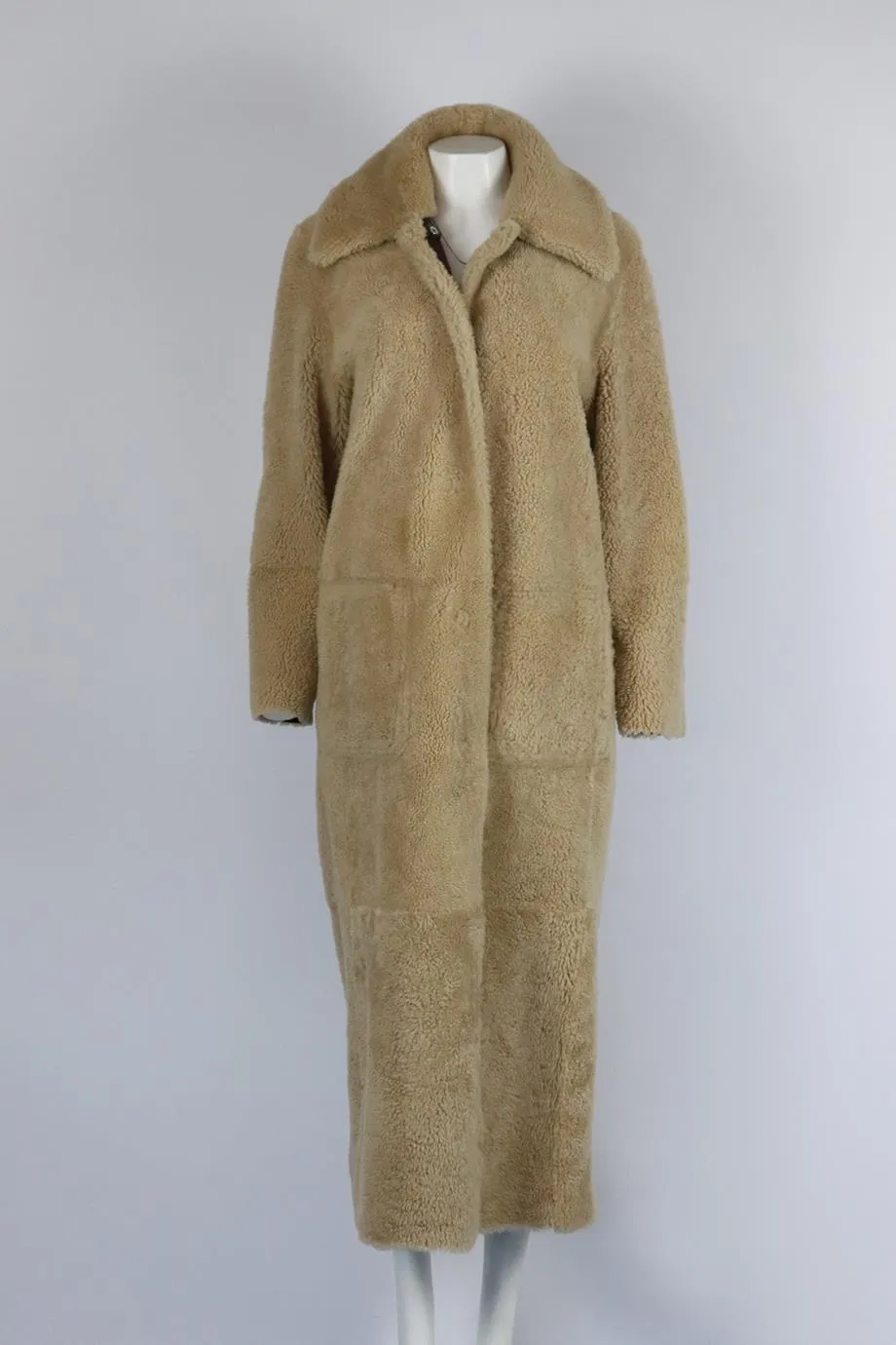 ZEYNEP ARCAY REVERSABLE SHEARLING AND LEATHER COAT FR 32 UK 4