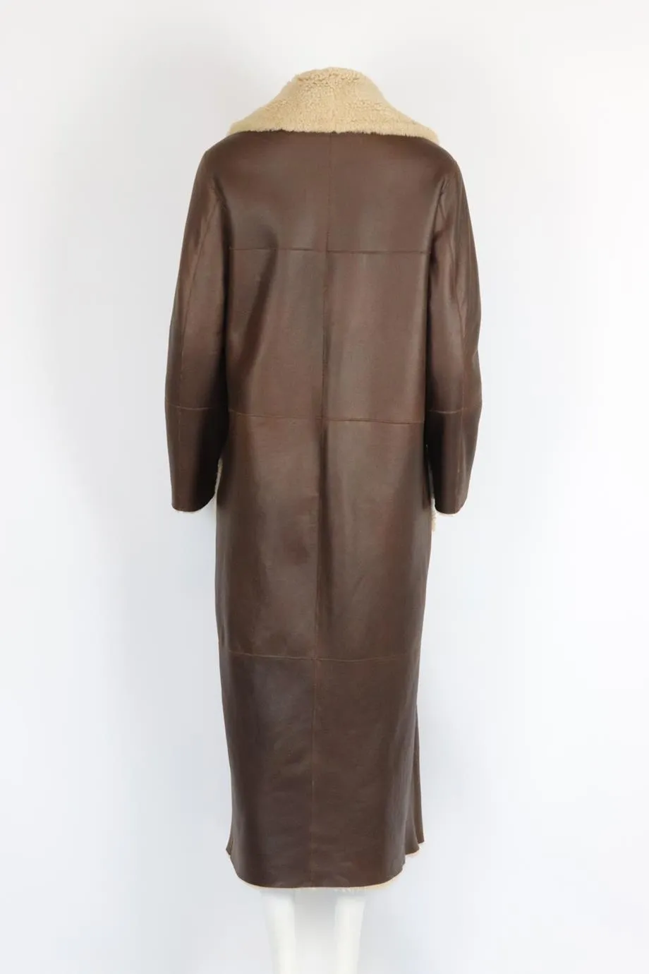 ZEYNEP ARCAY REVERSABLE SHEARLING AND LEATHER COAT FR 32 UK 4